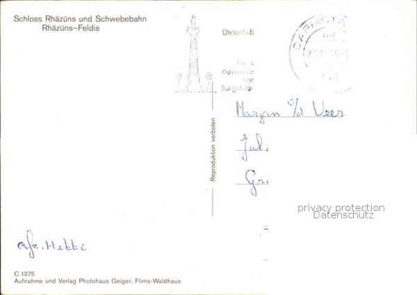 Seilbahn Schloss Rhäzüns Feldis – Bild 2