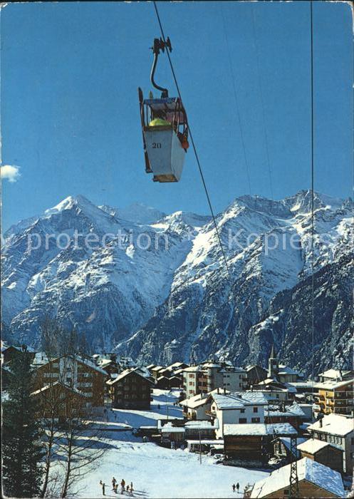 Seilbahn Hannigalp Grächen Wallis Weisshorn Bish