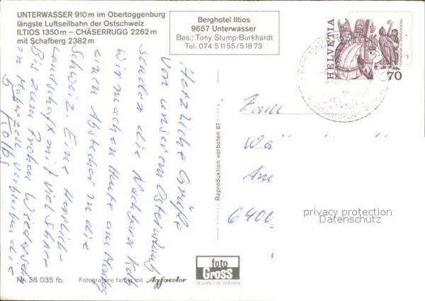 Seilbahn Unterwasser Obertoggenburg Iltios Chäse – Bild 2