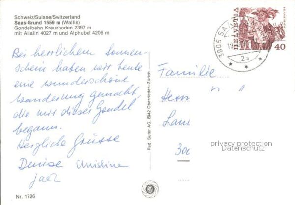 Seilbahn Saas-Grund Kreuzboden Allalin Alphubel – Bild 2