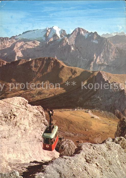 Seilbahn Funivia Passo Pordoi Dolomiti Marmolada