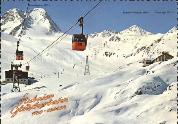 Seilbahn Stubaier Gletscherbahn Mittelstation Fe