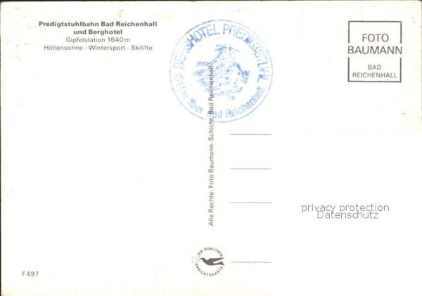 Seilbahn Predigtstuhl Bad Reichenhall Berghotel – Bild 2