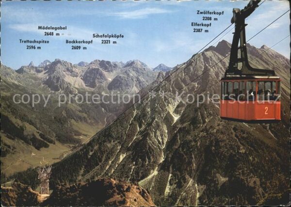 Seilbahn Walmendingerhorn Mittelberg Kleines Wal