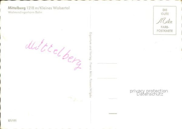 Seilbahn Walmendingerhorn Mittelberg Kleines Wal – Bild 2