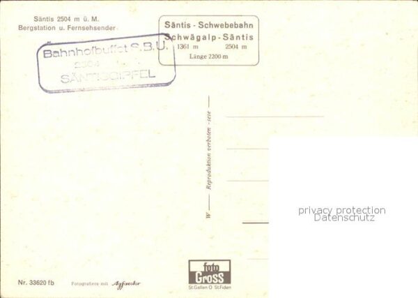 Seilbahn Säntis Bergstation Fernsehsender Schwäg – Bild 2