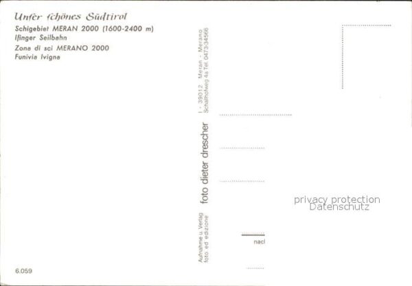Seilbahn Ifinger Meran Funivia Ivigna Merano – Bild 2