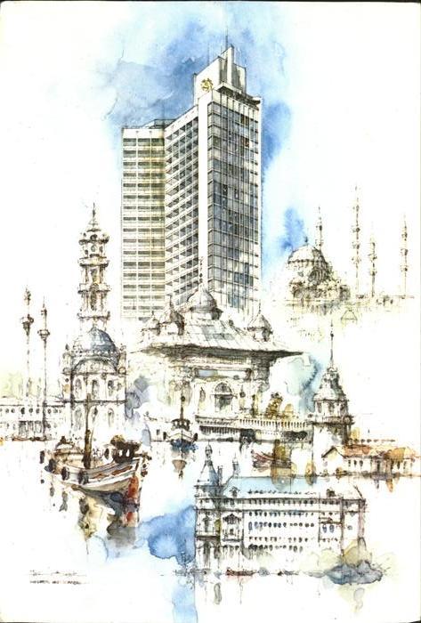 Istanbul Constantinopel Sheraton Hotel Suluboya Isil Özisik