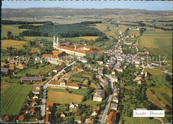 Sankt Florian Augustinerchorherrnstift Fliegeraufnahm