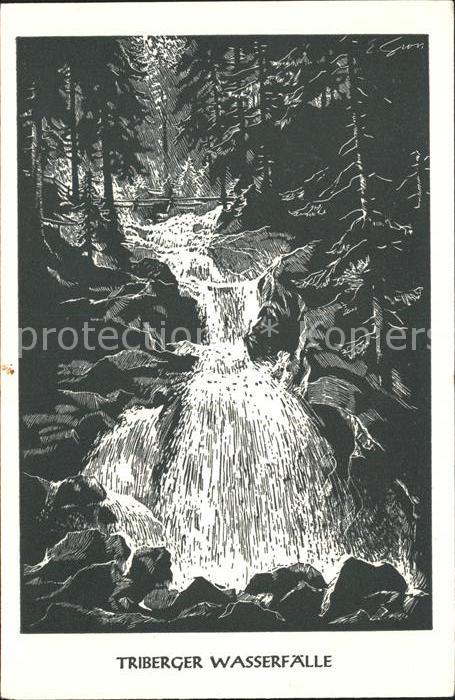 Triberg Schwarzwald Triberger Wasserfälle Künstlerkarte