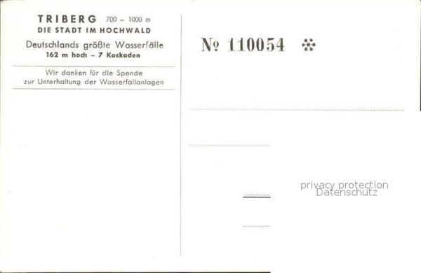 Triberg Schwarzwald Triberger Wasserfälle Künstlerkarte – Bild 2