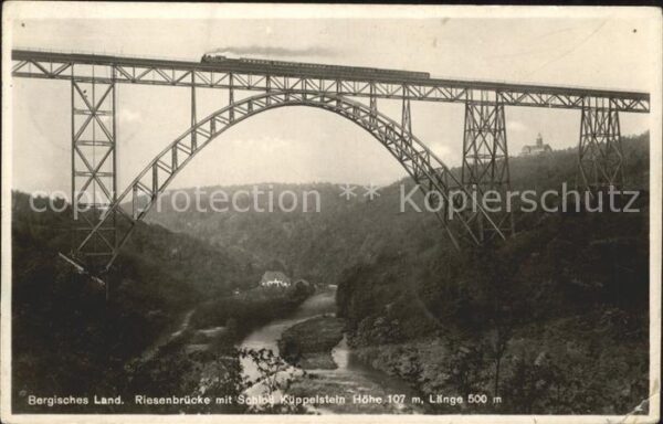 Solingen Riesenbrücke Eisenbahn Schloss Küppelst