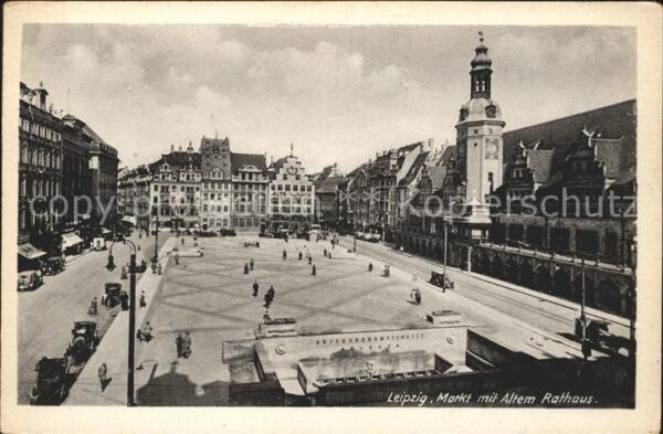 Leipzig Markt mit Altem Rathaus