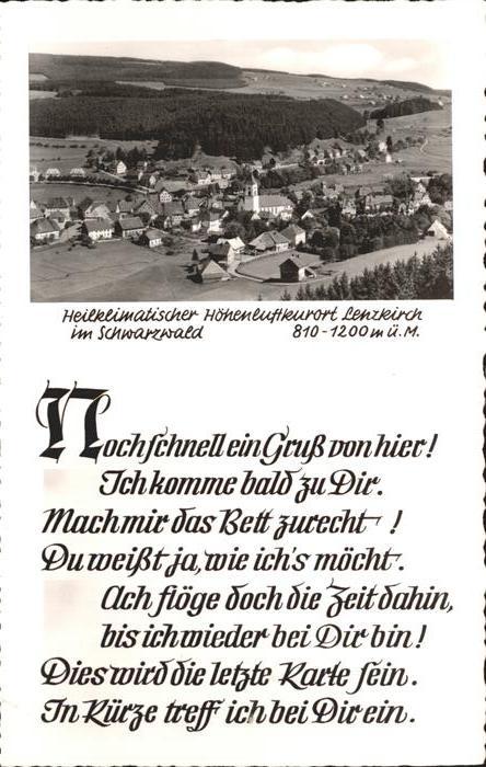 Lenzkirch Panorama Höhenluftkurort Gedicht