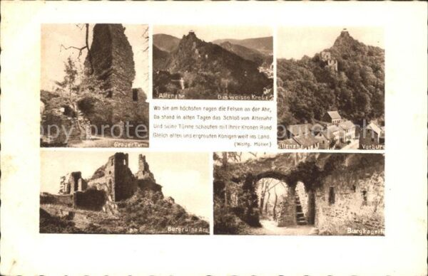 Altenahr Grauer Turm Weisse Kreuz Burgruine Burg