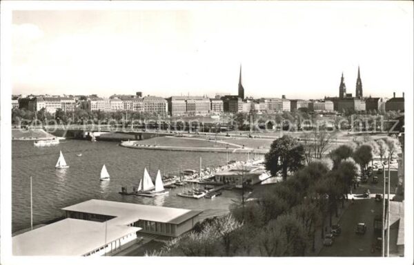 Hamburg Lombardsbrücken und Innenstadt