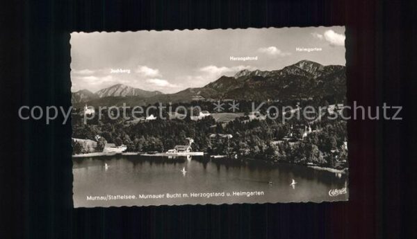 Murnau Staffelsee Bucht mit Herzogstand und Heimgarten Ba