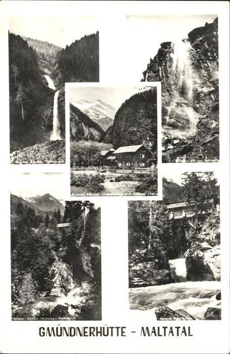 Malta Kaernten Gmündnerhütte im Maltatal Wasserfall