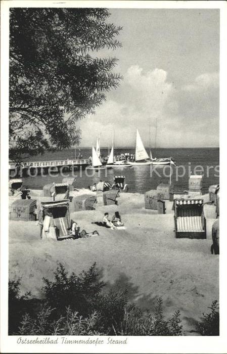Timmendorfer Strand Strandkorb Landungssteg Segelboot