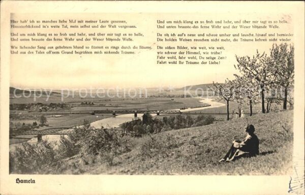 Hameln Weser Panorama Gedicht Serie Aus deutschen La