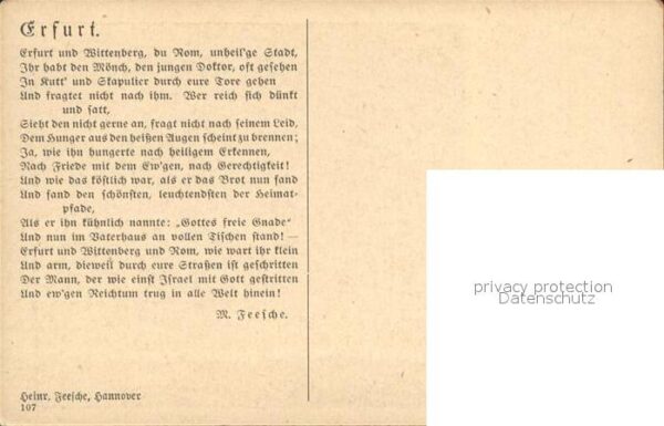 Erfurt Dom Künstlerkarte Gedicht M. Feesche – Bild 2