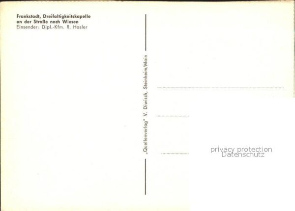 Frankstadt Dreifaltigkeitskapelle Strasse nach Wie – Bild 2