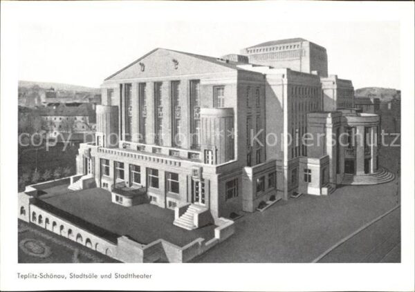 Teplitz-Schoenau Teplice Stadtsäle und Stadttheater Jahrweiser S