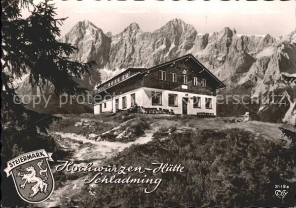 Schladming Obersteiermark Hochwurzenhütte Berghaus Wappen Schladm