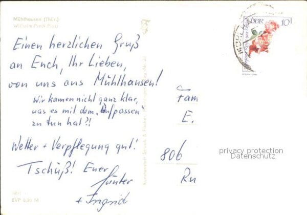 Muehlhausen Thueringen Wilhelm Pieck Platz Kirche – Bild 2