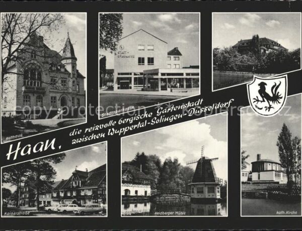 Haan Rheinland Rathaus Stadtsparkasse Kirche Mühle Kai