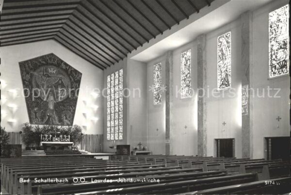 Bad Schallerbach Lourdes Jubiläumskirche Kirchenfenster