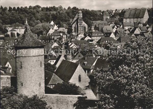 Schwaebisch Hall Mittelalterlicher Stadtkern Stadtmauer