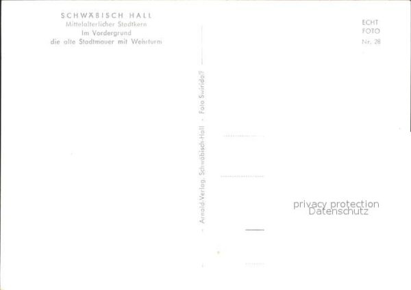 Schwaebisch Hall Mittelalterlicher Stadtkern Stadtmauer – Bild 2