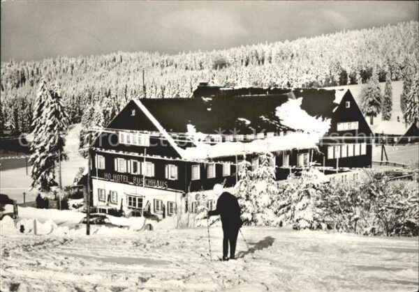 Muehlleithen Klingenthal HO Hotel Buschhaus Skifahrer Winterspor