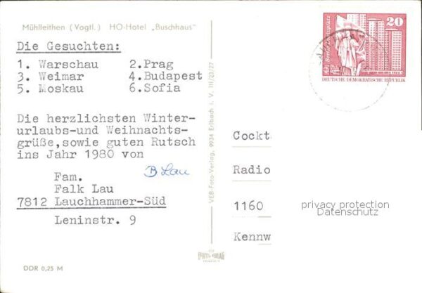 Muehlleithen Klingenthal HO Hotel Buschhaus Skifahrer Winterspor – Bild 2