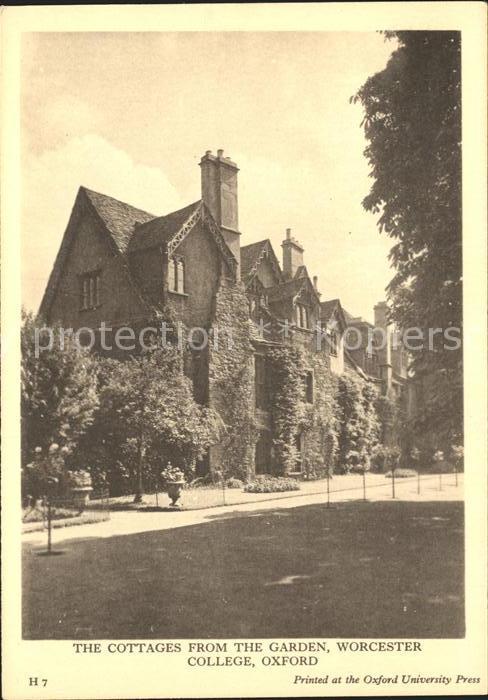 Oxford Oxfordshire Cottages from the Garden Worcester Coll