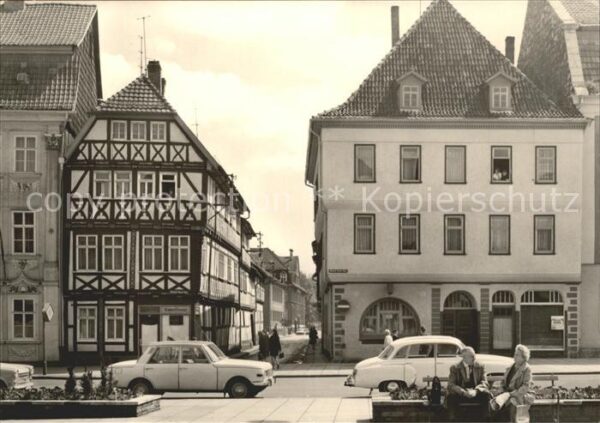 Muehlhausen Thueringen Wilhelm Pieck Platz Fachwerkhaus