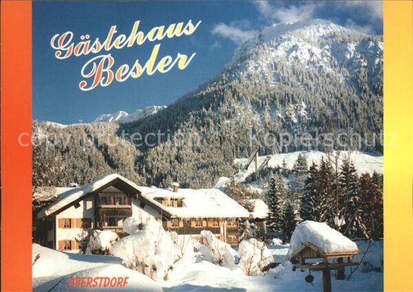 Oberstdorf Gästehaus Besler Winterpanorama