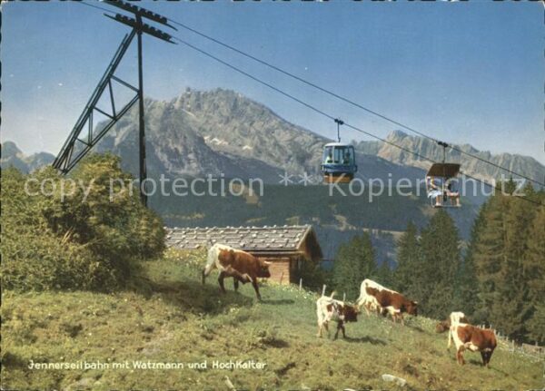 Schoenau Koenigssee Jennerseilbahn mit Watzmann und Hochkal