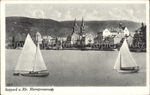 Boppard Rhein Rheinpromenade Segelboot