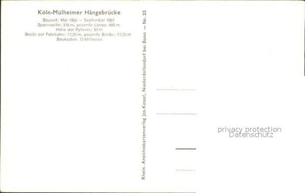Muelheim Koeln Hängebrücke – Bild 2