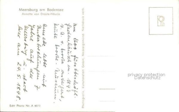 Meersburg Bodensee Dichterin Annette Droste Hülshoff – Bild 2