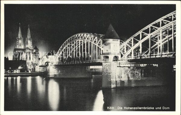 Koeln Rhein Hohenzollernbrücke Dom