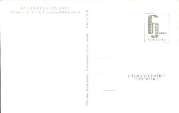 Freudenstadt Schwarzwaldmühle Modell G. Bührle – Bild 2