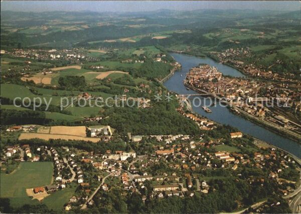 Passau Fliegeraufnahme Donau Inn Altstadt Neum