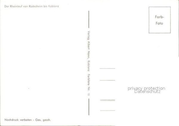 Bingen Rhein Panoramakarte Mäuseturm Pfalz Niederwal – Bild 2