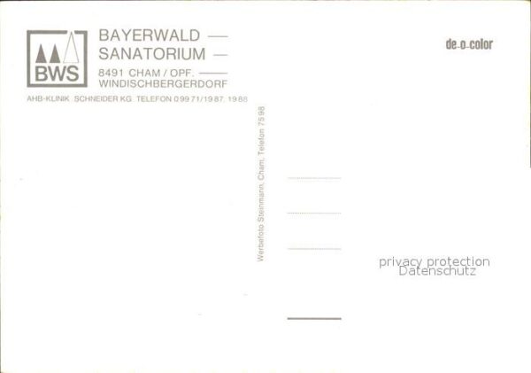 Cham Oberpfalz Bayerwald Sanatorium Windischbergerdorf – Bild 2