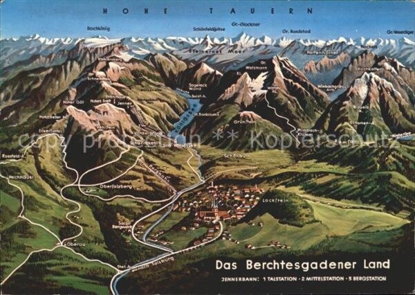 Berchtesgaden Panoramakarte Hohe Tauern Lockstein Sch