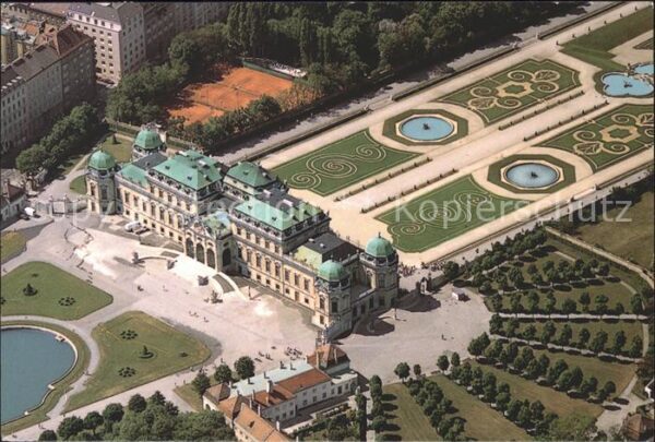 Wien Fliegeraufnahme Schloss Belvedere