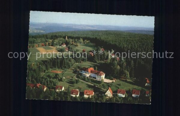 Freudenstadt Fliegeraufnahme Sanatorium Hohenfreuden